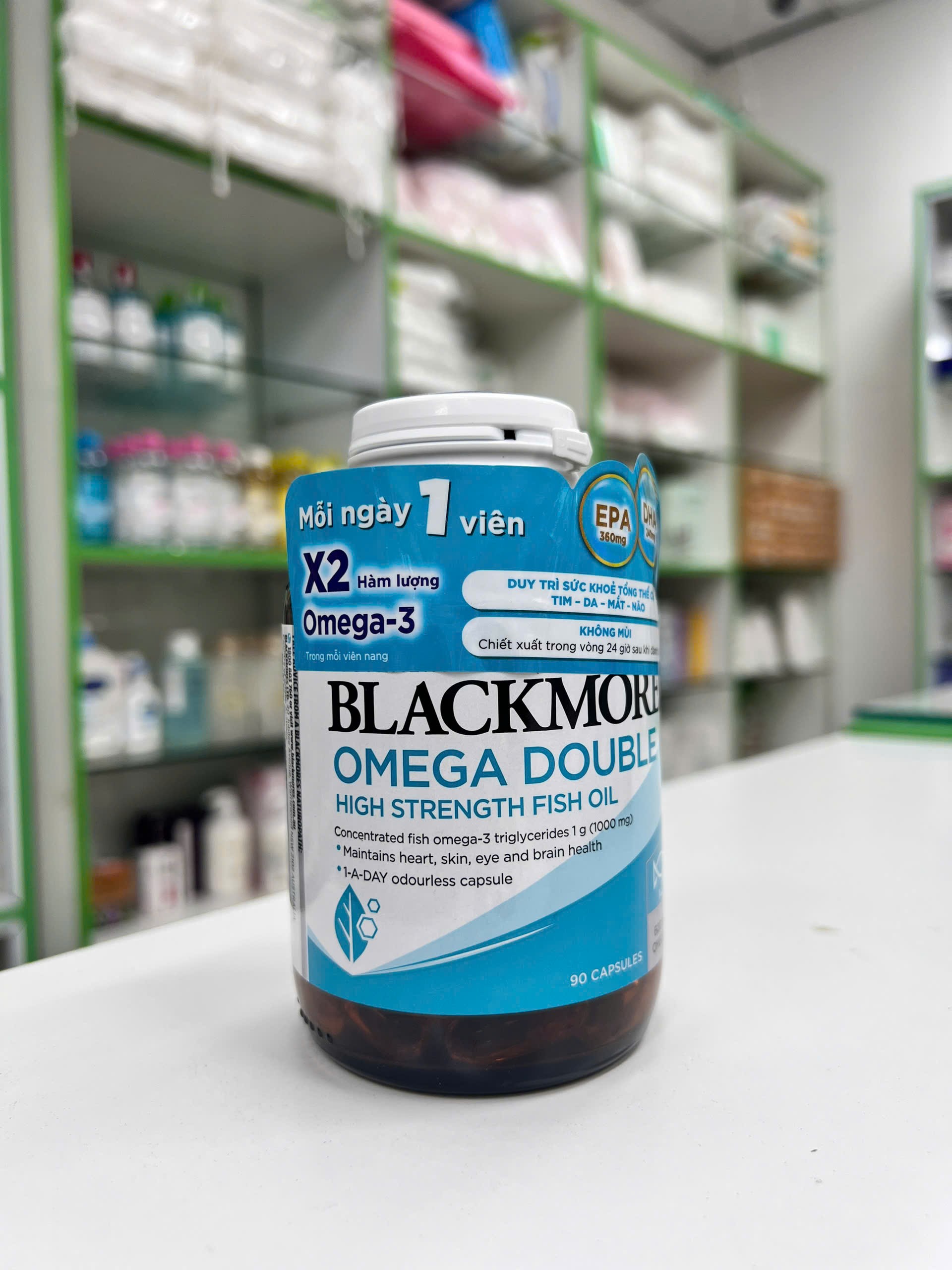 Viên uống bổ sung Omega-3 Blackmores Omega Double High Strength Fish Oil